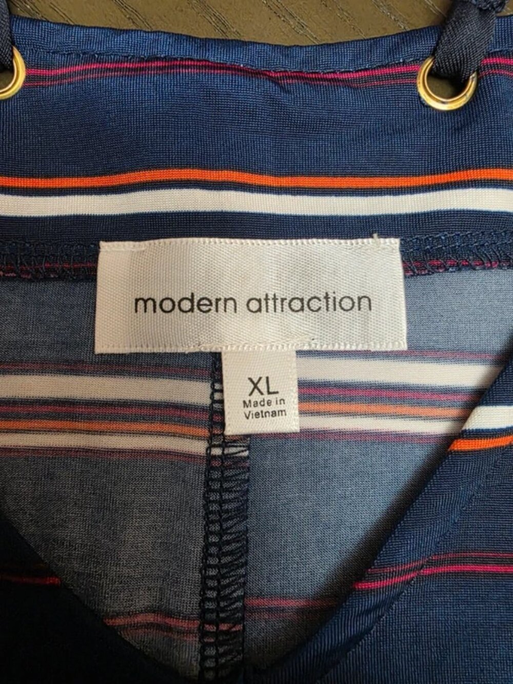 Modern Attraction blue and striped tank top size XL - Picture 4 of 5